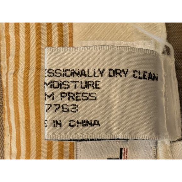 Vtg Feldini Tan Pleated Wool Dress Pants Mens Size 36x30 Slacks Trousers Beige - Picture 9 of 9